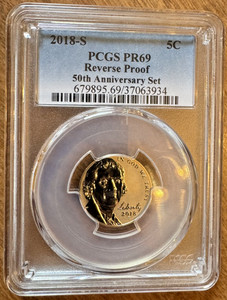 2018 S 5C Jefferson Nickel PCGS PR69DCAM