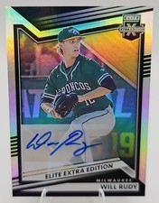 2022 Panini Elite Extra Edition Will Rudy Signatures Auto Milwaukee Brewers