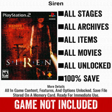 Siren 100 All Items PS2 Memory Card CHEATS