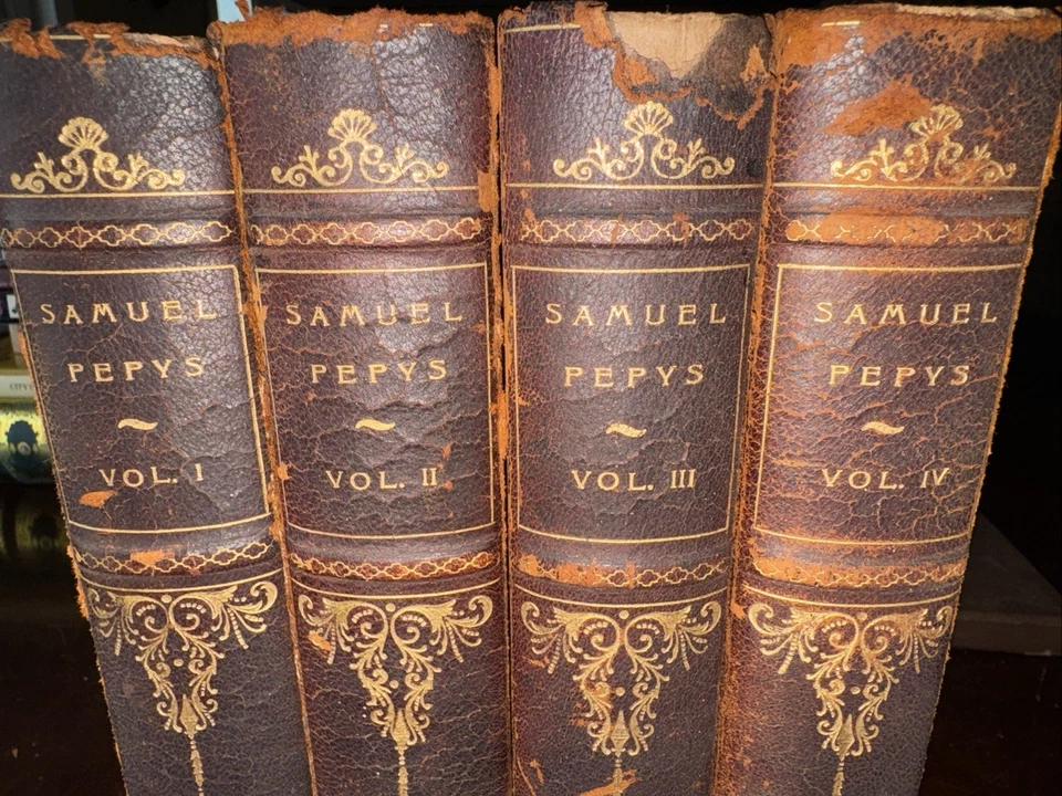 Rare Diary and Correspondence of Samuel Pepys 1659~1669 4 Volumes Published 1920 Foto 2 de 4