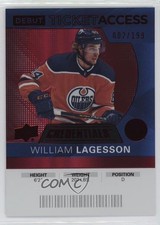 2021 Credentials 2020-21 Debut Ticket Access Red 2/199 William Lagesson #54 0t5j