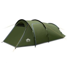 4 Person Tunnel Tent 3000mm Waterproof Windproof Vestibule Family Camping