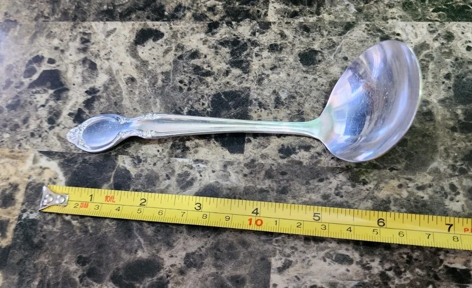 ESPEJO PRECIOSO MEDIADOS DE SIGLO c1954🪞 salsa plateada y cucharón crema ❤️🤍 Foto 3 de 4