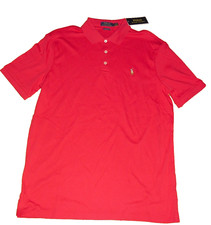 Polo Ralph Lauren SOFT 100 Cotton CLASSIC Polo Shirt Red SM Pony BNWT SMALL