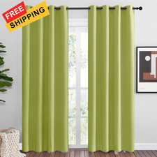 NICETOWN Fresh Green Blackout Curtains 55"W x 86"L Pack of 2 ,