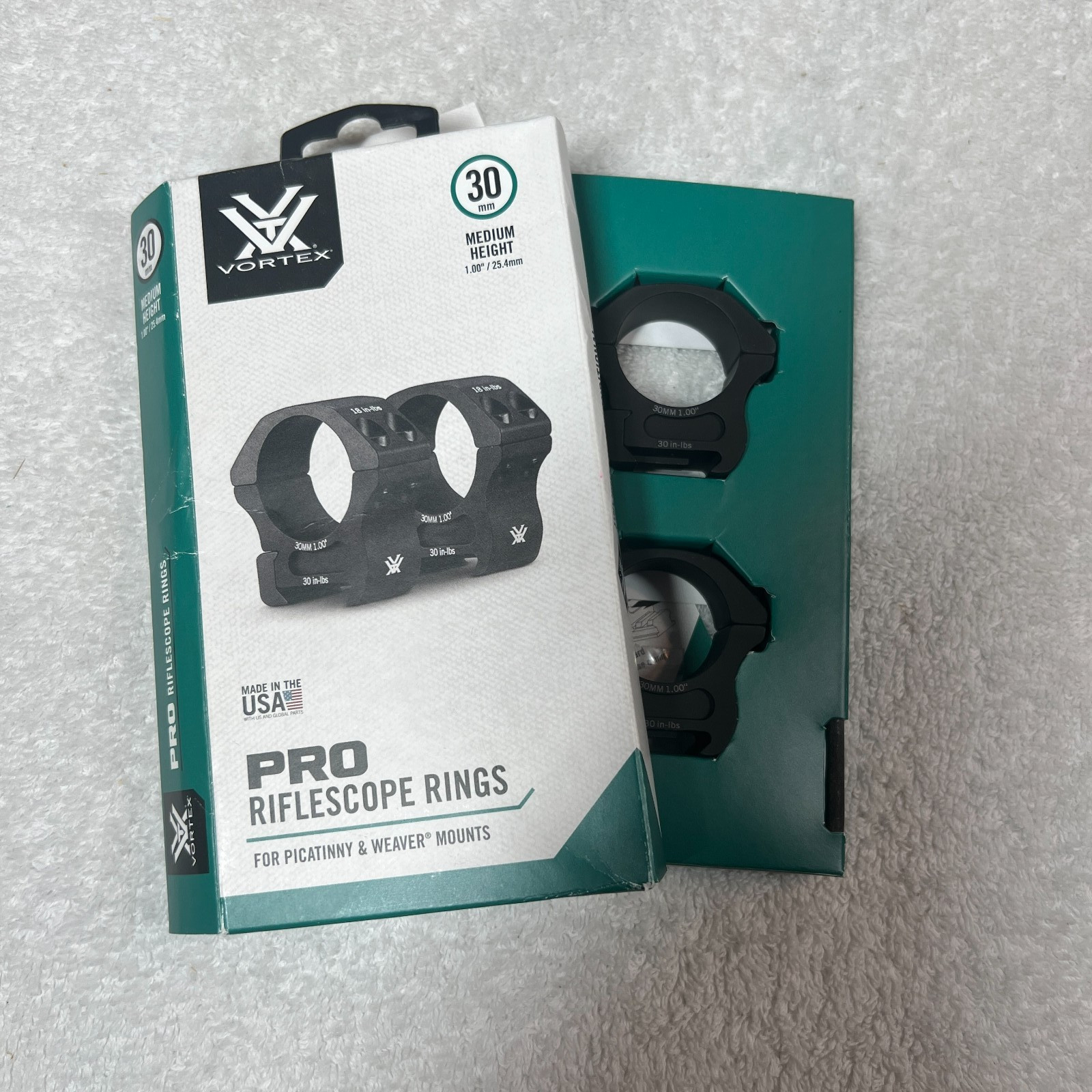 Vortex Optics Pro Series 30mm High Height Riflescope Rings PR30-H