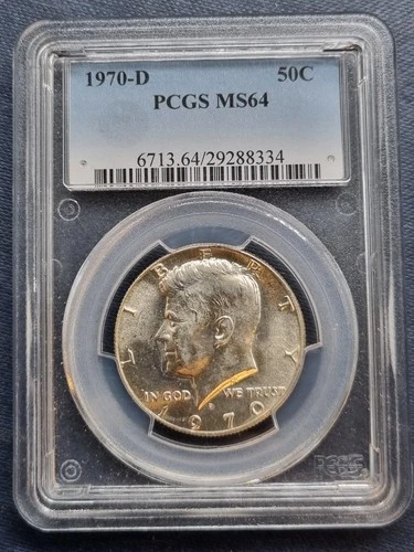 1970 D Kennedy Half Dollar 50c PCGS MS64 Denver Silver Uncirculated #98580