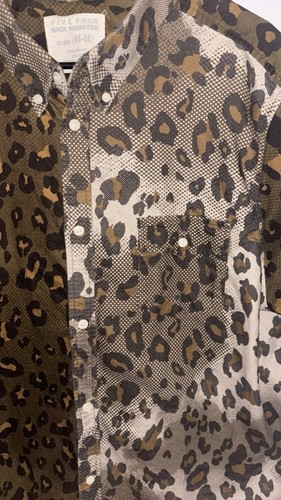 Five Four Nick Wooster Men’s Leopard Print SS Shirt Sz XXL - Picture 2 of 4