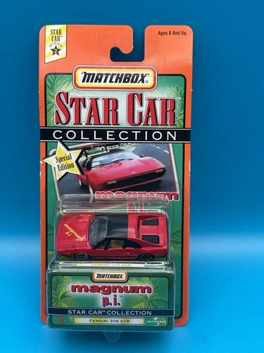 Vintage 1998 Matchbox Star Car Collection Magnum Pi Red Ferrari 308 GTB MIB (i)