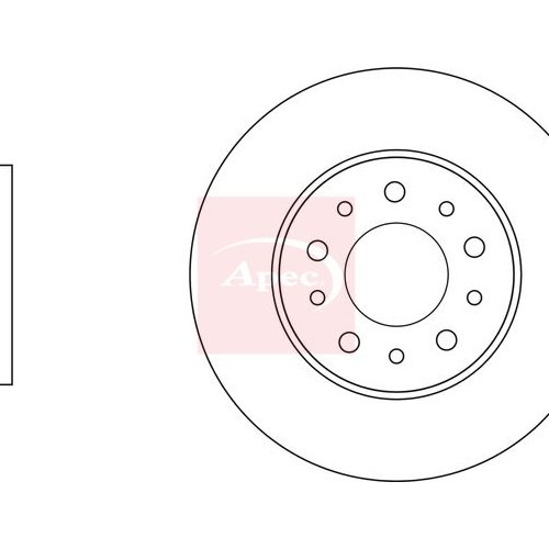 Apec Fiat Tipo 356 357 2016 Bremscheibe Hinten Einzel DSK3087-image