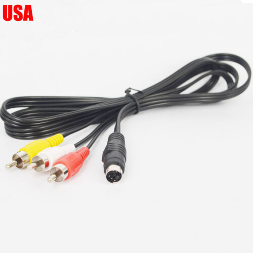 4 Pin S Video to 3 RCA TV Male Cable Lead For Laptop PC Audio Computer Connector - Picture 1 of 2