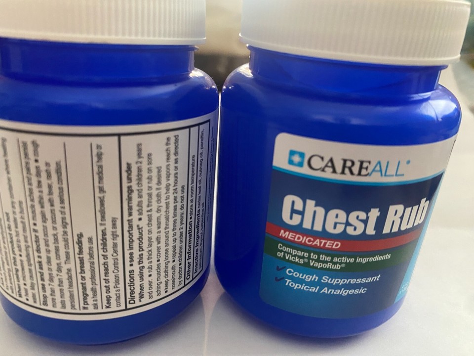 2 Packs Vaporizing Chest Rub Decongestant Cough Suppressant 4 OZ (USA