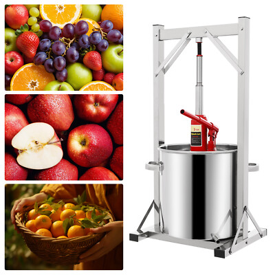 #ad 5.8Gal Fruit Wine Press Manual Stainless Steel Cider Press with Hydraulic Jack $209.99
