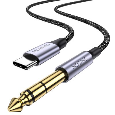 USB C to 6.35Mm 1/4 Inch TRS Cable 3.28Ft/1Meter,Type C to 1/4 Audio Adapter Aux