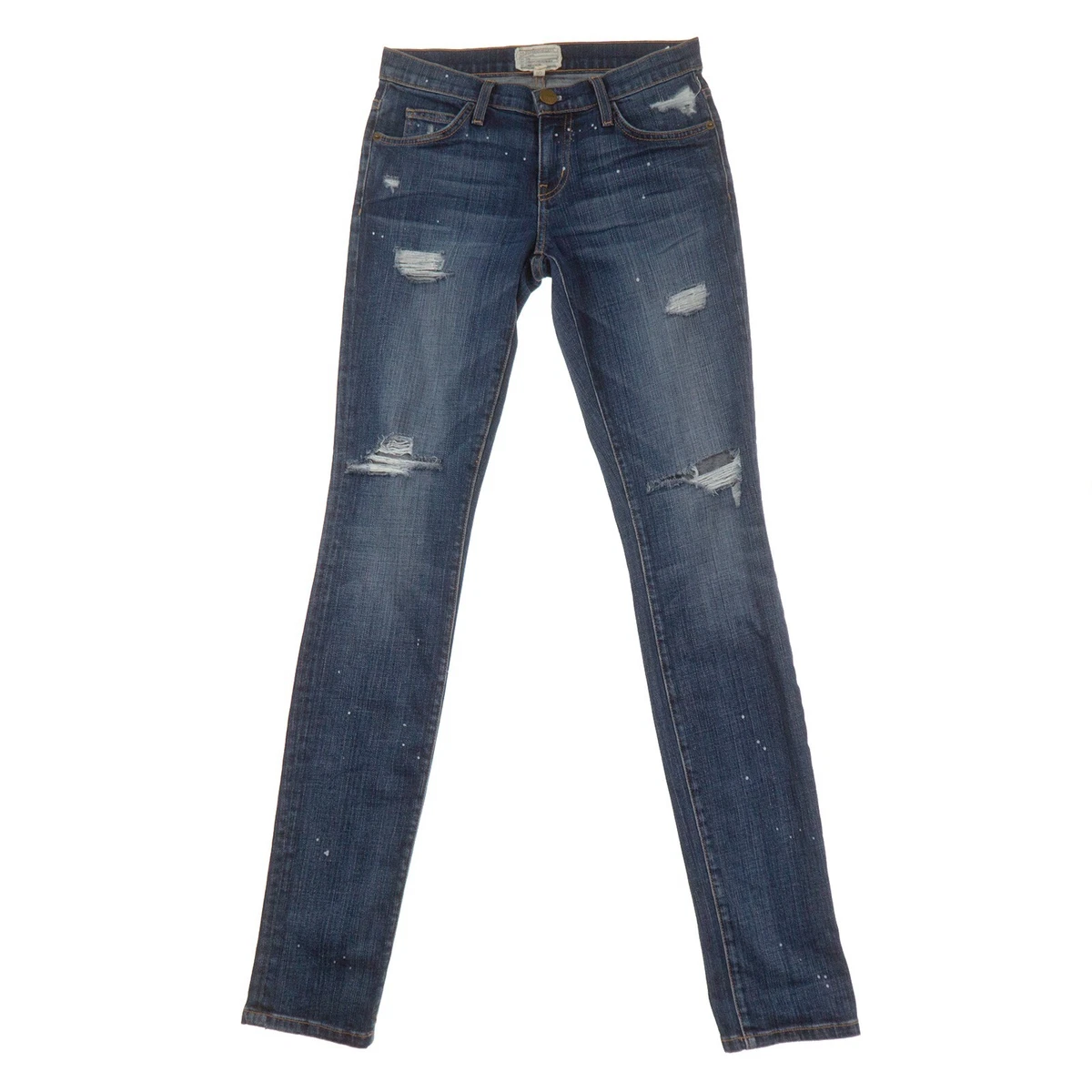Jean Femme CURRENT/ELLIOTT Skinny Ankle - Motif Floral Flocké Noir/gris - Taille 24 - Neuf Avec étiquettes