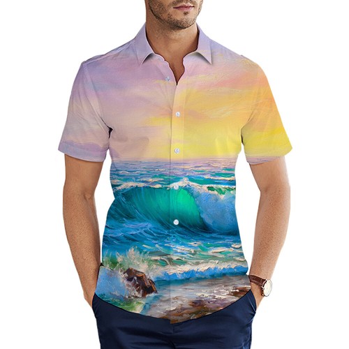 Men's Summer Shirts 3D Print Short 