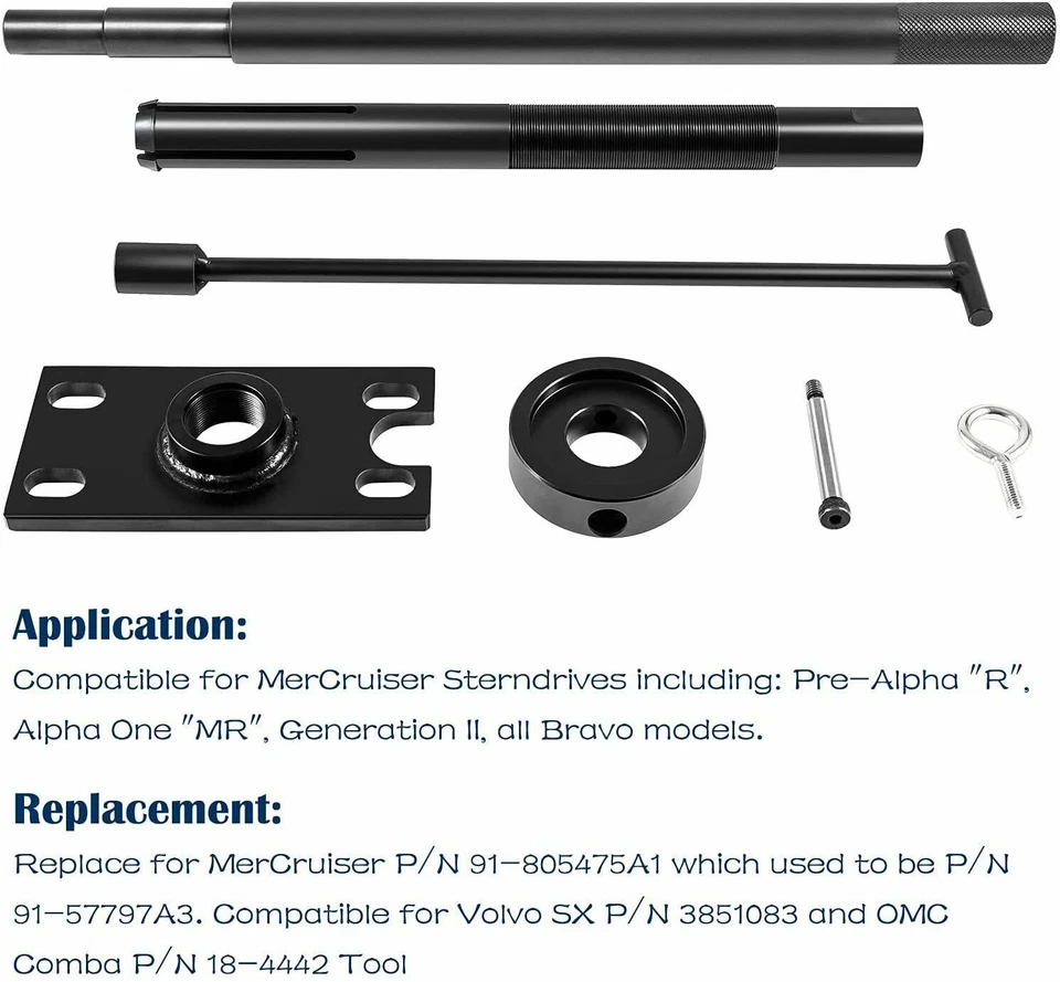 Abzieher und Lagereinbau und Ausrichtungswerkzeug für Mercruiser Alpha Alpha 1 - Bild 2 von 4