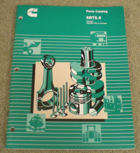 Cummins 6bt 5.9 Parts Catalog Chrysler 250 / 350 1991 . 5 Pickups