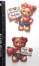 LOT t of 2 Thank you Teacher Single Layer Embellishments 46