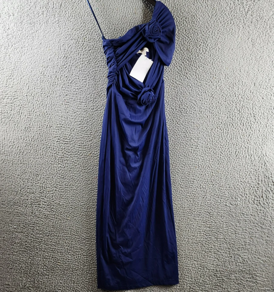 Vestido ajustado roseta sin tirantes Torn by Ronny Kobo Selena XS azul marino Foto 2 de 4