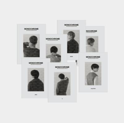 BTS MONOCHROME POSTCARD BOOK RM, JUNG KOOK, V | eBay