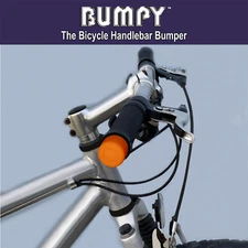 BUMPY END PLUG Bike Handlebar Soft Safe Secure Best Fit Grip Cap Orange Pair