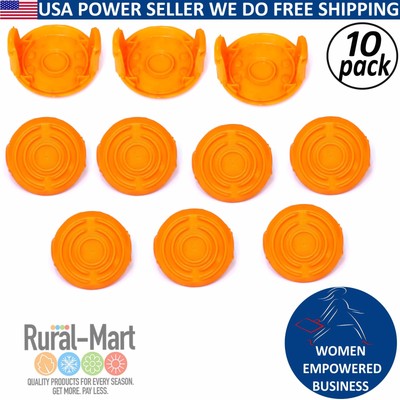 10 Pack Trimmer Spool Cap WA0010 Replaces Worx Line Cover Accessories