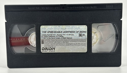 The Unbearable Lightness of Being (VHS Video) Erotic Drama Daniel-Day Lewis - Picture 6 of 6