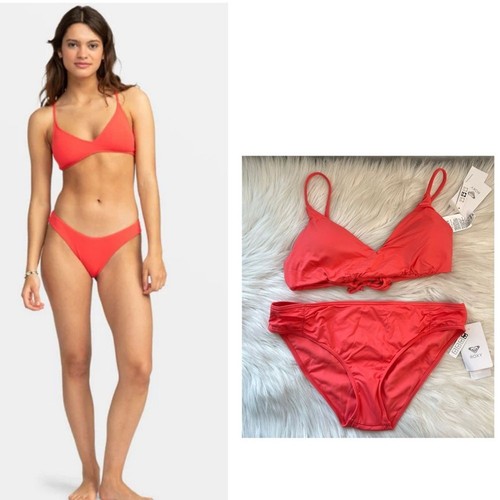 Roxy Bikini Swimsuit Set Bikini Top and Bottom NWT Size Medium