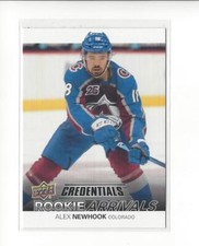 2021-22 Upper Deck Credentials Rookie Arrivals #RA9 Alex Newhook Avalanche