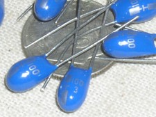 10 NEW BAKNOR INTERCAP DIP TAN DIPPED TANTALUM CAPACITOR 100UF 100MF 3V 107 USA