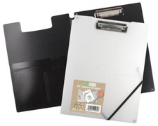 A4 Recycling Clipboard Mappe 50% Schwarz/Klar - ECO069