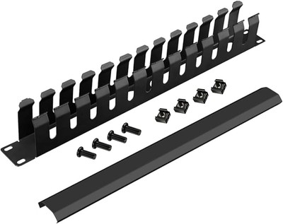 Rack Mount Cable Management Cable Raceway Duct Panel 1u 12 Slot Horizontal 19inc