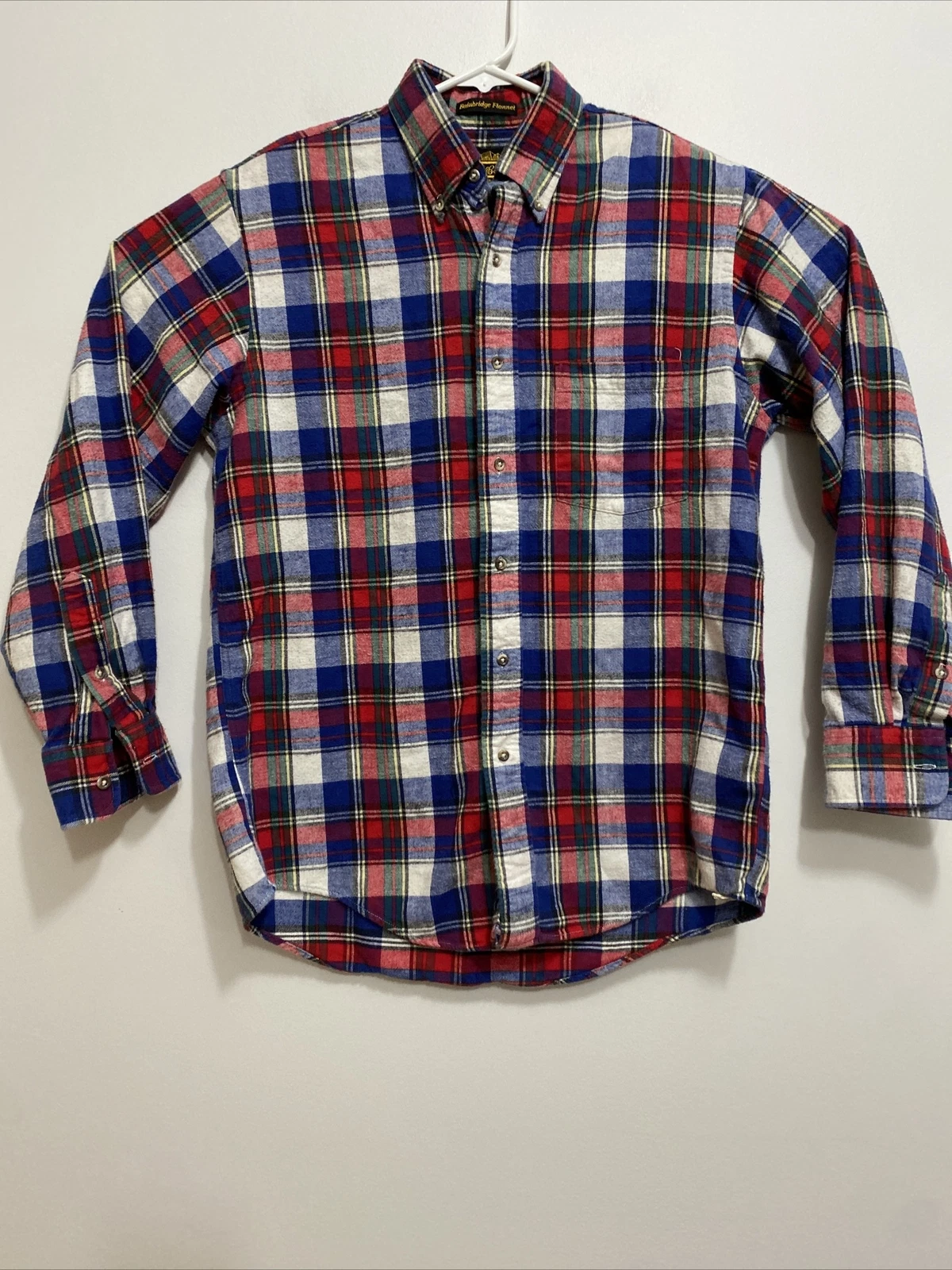 Eddie Bauer Outdoor Seattle USA Bainbridge Flannel Shirt Plaid Men's S