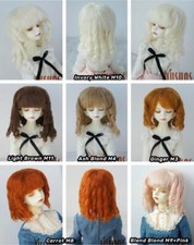 JD178 1/12 1/8 1/6 1/4 1/3 Curly BJD Mohair Wig OB11 YOSD MSD SD Blythe Hair