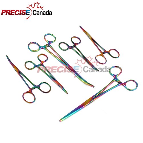 Ultimate Hemostat Set Multi Color, 6 Piece Ideal for Hobby Tools Rainbow Color - Picture 2 of 3