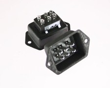  4pcs Beau Cinch P3306DB Jones 6 Pin Plug Male Connector Deep Bracket Mount