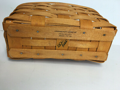 LONGABERGER 2000 FIXED HANDLE RECTANGULAR BASKET 9