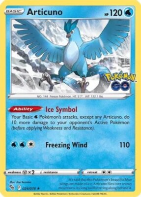 英語版初期　ポケモンカード　Articuno holo Articuno - 024/078 - Holo Rare - Reverse Holo Pokemon NM-Mint
