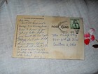 World War II Postcard 1943 Postmark w One Cent Stamp "On Leave" Serviceman — photo 2