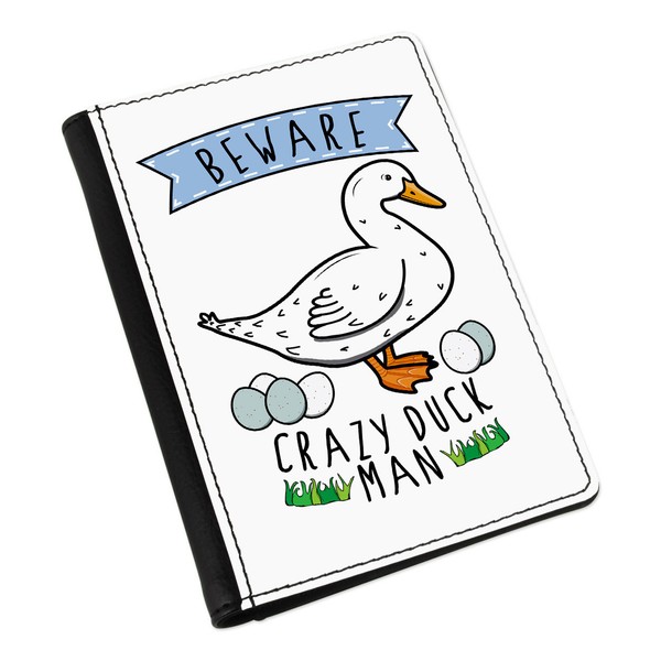 Beware VerrüCkte Ente Mann Passport Halter HüLle ÜBerzug GeldböRse - Lustig-image