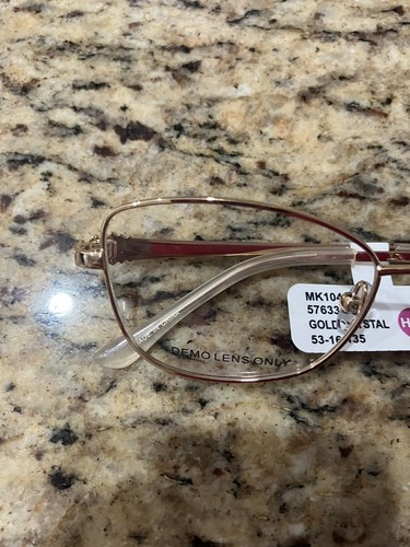 Walmart MK10413 Gold/Crystal Eyeglass Frames 53 16 135 $76 - Picture 2 of 8