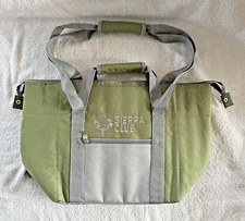Sierra Club Green/Gray Insulated Duffle Gym Travel Tote Bag 20”Wide 12”Tall 8”De