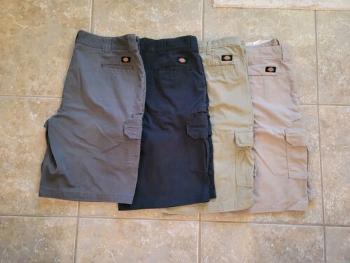 Lot Of 4 Dickies Longer Length Relaxed Fit Cargo Shorts Size 42 - Picture 1 of 2