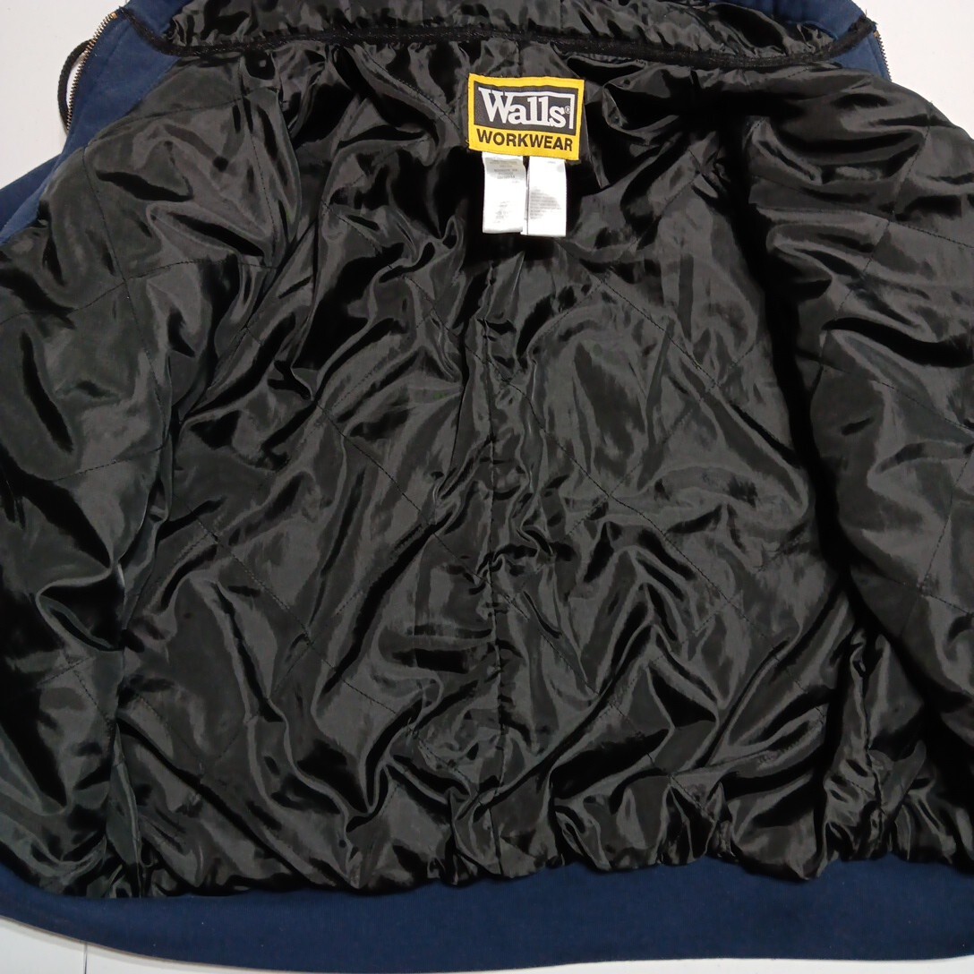 walls/ワークジャケット/ブルー/M/中綿 Walls Workwear Men's Small Blue Full Zip Quilted Hooded