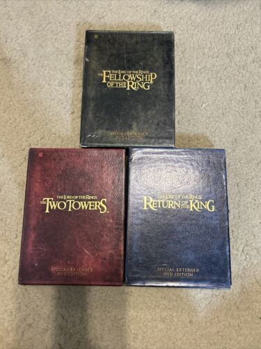 Lord of the Rings Complete Trilogy Special Extended Edition 3-Box Set 12-DVD's - Picture 1 of 13