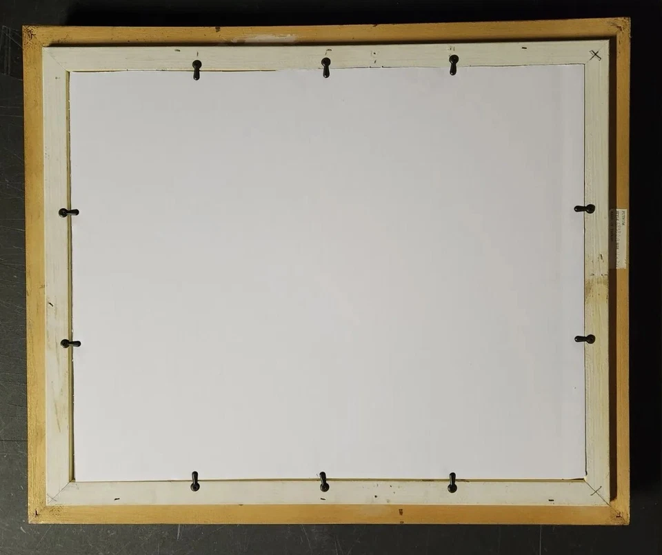 Mesa de billar original Lim Ed estampado giclee rubia mujer marco dorado 24x20" Foto 3 de 4