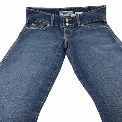 Old Navy Jeans Size 4 Stretch Low Waist Straight Medium Denim Wash Womans 30X26