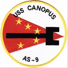 5" NAVY USS CANOPUS AS-9 EMBROIDERED PATCH