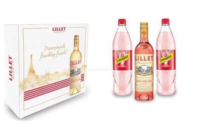 Lillet Geschenkset - Rose Aperitiv de France + 2 Schweppes Wild Berry 1L